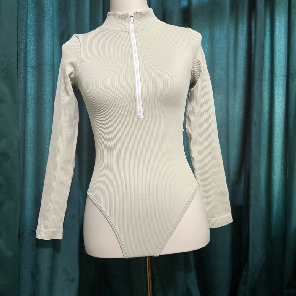 Chic Cream Long Sleeve Bodysuit